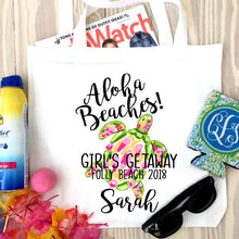 Load image into Gallery viewer, Sea Turtle Personalized Make Up Bag