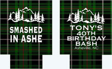 Load image into Gallery viewer, Plaid Party Huggers. Flannel Fling Bachelorette Party Favors too! Ski Vacation Party Huggers.Birthday Lumberjack Party! Plaid Birthday favor