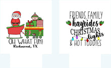 Load image into Gallery viewer, Sleigh Ride Party Huggers. Christmas Bachelorette Favors. Personalized Christmas Party favors. Christmas Party Favors! Friendsmas favors.