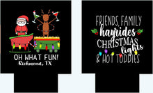 Load image into Gallery viewer, Sleigh Ride Party Huggers. Christmas Bachelorette Favors. Personalized Christmas Party favors. Christmas Party Favors! Friendsmas favors.