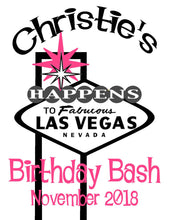 Load image into Gallery viewer, Vegas Sign Tote bag. Vegas Party Favors! Vegas Bachelorette or Girls Weekend Tote Bag. Custom Vegas Favor Bag.