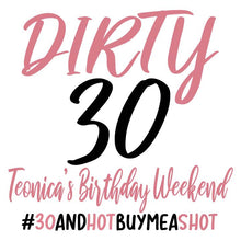 Load image into Gallery viewer, Birthday Party Bag. Dirty 30 Birthday Party Oh Shit Kits! EMPTY 30 Birthday Hangover Kit. Birthday Weekend Favors, Birthday Party favor Bag.