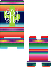 Load image into Gallery viewer, Blanket Print Cell Phone Stand. Fiesta Party Favors, Gift for co worker, Personalized gift for mom. Fiesta Party Decor. Gift for sister!