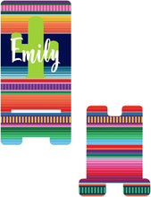 Load image into Gallery viewer, Blanket Print Cell Phone Stand. Fiesta Party Favors, Gift for co worker, Personalized gift for mom. Fiesta Party Decor. Gift for sister!