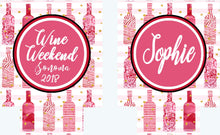 Load image into Gallery viewer, Wine Party Hugger. Wine Shower Hugger. Wine Themed Girls Weekend. Personalized Bachelorette Party Favors. Personalized Hugger