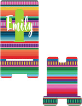 Load image into Gallery viewer, Blanket Print Cell Phone Stand. Fiesta Party Favors, Gift for co worker, Personalized gift for mom. Fiesta Party Decor. Gift for sister!