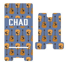 Load image into Gallery viewer, Guitar Cell Phone Stand. Personalized Gift for the Guitar Lover. Custom Guitar gift! Guitar themed present.