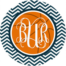 Load image into Gallery viewer, Basketball Chevron Mouse Pad. Custom Basketball gift. Personalized basketball team gifts! Basketball mom present. Basketball Coach gift!