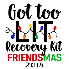 Load image into Gallery viewer, Christmas Party recovery bags! Christmas Bachelorette favors. Personalized EMPTY Friendsmas Oh Shit Kits. Christmas Party Hangover Bags