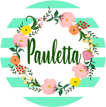 Load image into Gallery viewer, Floral Wreath Mouse Pad. Custom  Monogrammed Gift. Perfect Cottage Chic Desk Accessory!