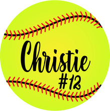 Load image into Gallery viewer, Softball Mouse Pad. Custom Softball gift.Personalized Softball team gifts! Great Softball Coach's Gift! Softball Present. Softball Player