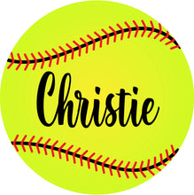 Load image into Gallery viewer, Softball Mouse Pad. Custom Softball gift.Personalized Softball team gifts! Great Softball Coach's Gift! Softball Present. Softball Player