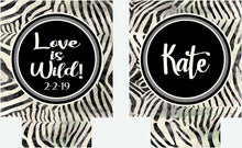 Load image into Gallery viewer, Animal Print Party Huggers. Animal Print Bachelorette or Birthday. Giraffe, Leopard Party Favors. Personalized Zebra Party Coolies!