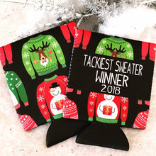 Load image into Gallery viewer, Tacky Sweater Christmas Party Huggers. Christmas Family Party Favors. Christmas Ugly Sweater Bachelorette Favors. Christmas Wedding Shower!