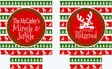 Load image into Gallery viewer, Christmas Party Huggers. Personalized Christmas Family Party Favors.Christmas Birthday or Bachelorette Favors. Christmas Wedding Shower!