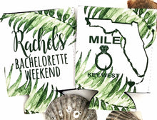 Load image into Gallery viewer, Key West Bachelorette or Bridesmaid Hangover Bags. Mile O Oh Shit Kits! Mini Tote Bag. Custom EMPTY Key West Party bag.