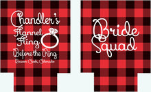 Load image into Gallery viewer, Flannel Fling Plaid Party Huggers. Plaid Bachelorette Party Favors too! Family Vacation Buffalo Check Huggers. Birthday Lumberjack Party!