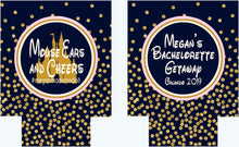 Load image into Gallery viewer, Polka Dot "Glitter" Huggers. Orlando Bachelorette or Birthday Huggers.Personalized Black or Navy Orlando Birthday Bachelorette Party Favors.