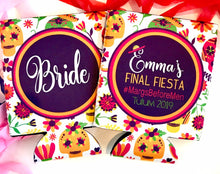 Load image into Gallery viewer, Fiesta Sugar Skull Party Huggers. Fiesta Vacation or Girls Weekend. Mexican Fiesta Party Favors.Fiesta Birthday Favors! Bachelorette Fiesta!