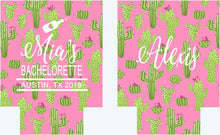 Load image into Gallery viewer, Cactus Party Huggers. Final Fiesta Party Favors. Personalized Mexican Party Favors. Fiesta Cactus Birthday or Bachelorette Party Favors!