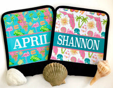 Load image into Gallery viewer, Florida vacation neoprene luggage finder. Personalized Key West favors.Great Miami Bachelorette gifts! Florida themed Party favors.