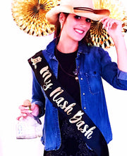 Load image into Gallery viewer, Cowboy Boot 4" double Satin Sash.Austin Bachelorette or Birthday Sash. 21st,30th,40th Birthday.Austin or Nashville Party Premium Satin Sash.