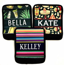 Load image into Gallery viewer, Fiesta Neoprene luggage finder. Personalized fiesta Theme favors.Great Fiesta Bachelorette gifts! Mexican Fiesta Party favors.Final Fiesta!