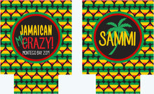 Load image into Gallery viewer, Jamaica Party Huggers. Jamaican Vacation Huggers. Jamaica Wedding Favors. Reggae Bachelorette or Birthday Party Favors. Personalized Hugger