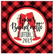 Load image into Gallery viewer, Champagne Buffalo Plaid Hangover Bags