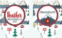 Load image into Gallery viewer, Ski Trip Huggers. Personalized Ski Coolies. Custom Bachelorette Ski party favors.Ski Vacation Weekend huggers.Ski Bachelor or Birthday Party
