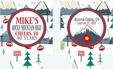 Load image into Gallery viewer, Ski Trip Huggers. Personalized Ski Coolies. Custom Bachelorette Ski party favors.Ski Vacation Weekend huggers.Ski Bachelor or Birthday Party