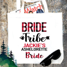 Load image into Gallery viewer, Flannel Fling Satin Sash. Buffalo Plaid Bachelorette. Bachelorette Plaid Ring Sash. Plaid Bride sash. Fall Bachelorette. Flannel Party Sash