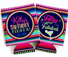 Load image into Gallery viewer, Fiesta Birthday Party Huggers. Fiesta 21 30 40 50 favors!Birthday Fiesta Party Favors. Fiesta Birthday Party Favors! Dirty 30 Fiesta!