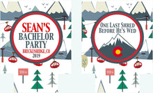 Load image into Gallery viewer, Ski Trip Huggers. Personalized Ski Coolies. Custom Bachelorette Ski party favors.Ski Vacation Weekend huggers.Ski Bachelor or Birthday Party