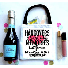Load image into Gallery viewer, Wine Party Hangover Bags. Wine Bachelorette or Birthday Party Oh Shit Kits! Mini Recovery Bag. Custom Napa Sedona Wine Wedding welcome bags!
