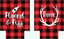 Load image into Gallery viewer, Buffalo Plaid Party Huggers. Personalized Lumberjack party Favors. Plaid Bachelorette or Birthday party Favors. Plaid Bachelor Party