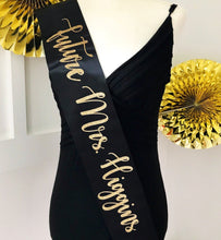 Load image into Gallery viewer, Glitter Future Mrs. (Last name) 4" Satin Sash