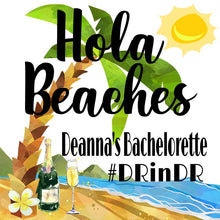 Load image into Gallery viewer, Palm Tree Hangover bag. Beach Party Oh Shit Kits! Beach Bachelorette or Birthday Mini Tote Bag. Custom Tropical Favor Bag. Florida Caribbean