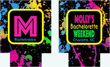 Load image into Gallery viewer, 80's Theme Party Huggers. Neon 80's Birthday or Bachelorette Huggers. Retro Birthday Coolies. 80's Prom Party favors!