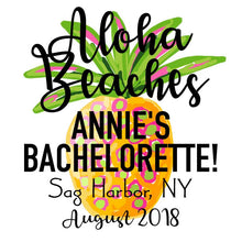 Load image into Gallery viewer, Pineapple Hangover Recovery Bag. Pineapple Oh Shit Kits! Bachelorette Mini Tote Bag. Custom EMPTY Hangover Tote Gift Bag. Bachelorette Tote!