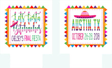 Load image into Gallery viewer, Fiesta Party Huggers. Fiesta Bachelorette Coolies. Mexican Fiesta Party Favors. Fiesta Wedding Shower Favors! Bachelorette Down to Fiesta!