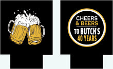 Load image into Gallery viewer, Beers and Cheers Party huggers. 21 30 40 50 Beer Birthday Favors! Bachelor Party Gifts. Cheers and Beers Party favors. Birthday Party favors