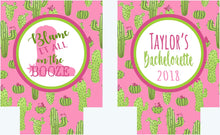 Load image into Gallery viewer, Cactus Party Huggers. Final Fiesta Party Coolies. Custom Mexican Party Favors.Fiesta Birthday or Bachelorette Party Favors!Cabo, Scottsdale!