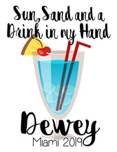 Load image into Gallery viewer, Tropical Drink Beach Tote Bag