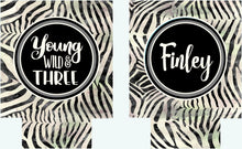 Load image into Gallery viewer, Animal Print Party Huggers. Animal Print Bachelorette or Birthday. Giraffe, Leopard Party Favors. Personalized Zebra Party Coolies!