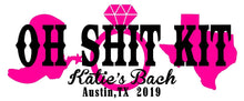 Load image into Gallery viewer, Bachelorette Make Up bag. Custom Nashville or Austin Weekend Favors. Personalized Western Party hangover bags! Nashville, Austin. Texas!