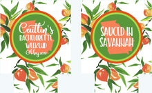 Load image into Gallery viewer, Savannah Party Huggers. Savannah Bachelorette or Birthday Peach Party Favors. Personalized Atlanta Party Favors. Savannah Girls weekend!