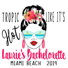 Load image into Gallery viewer, Beach Girl bag. Beach Party Oh Shit Kits! Bachelorette or Bridesmaid Mini Tote Bag. Custom Tropical Birthday Favor Bag. Florida Caribbean