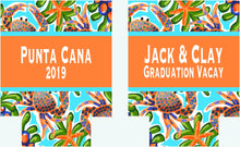 Load image into Gallery viewer, Colorful Crab Huggers. Family Vacation Beach Huggers. Beach Wedding Party Favors. Personalized Bachelorette or Birthday Huggers!