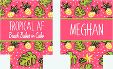 Load image into Gallery viewer, Pineapple and Palm Party Huggers. Tropical Bachelorette Party Favors. Girl's Weekend or Family Vacation Beach Favors. Beach Bachelorette.